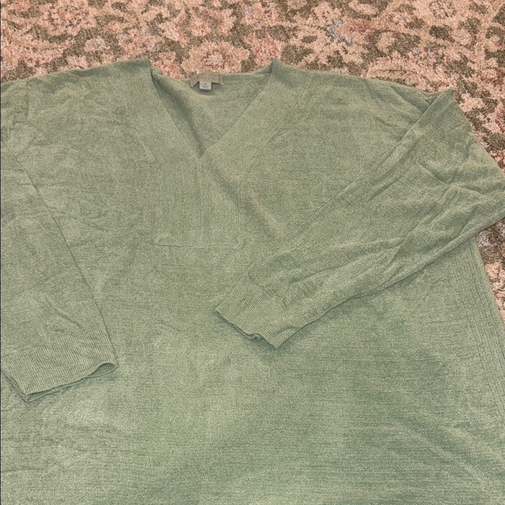 Barefoot dreams cozy chic ultra lite long sleeve3X deep mint oversized look